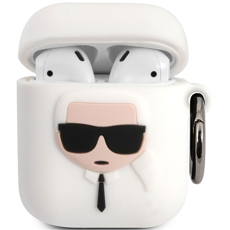 Karl Lagerfeld Head Silicone Fehér AirPods 1/2 Tok | BHcase