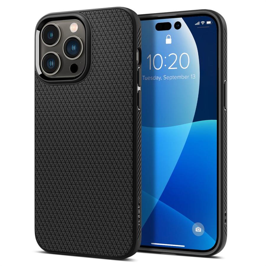 Spigen Liquid Air Matte Black iPhone 14 Pro Tok