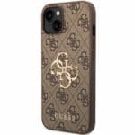 Guess PU 4G Metal Logo Brown iPhone 14 Tok