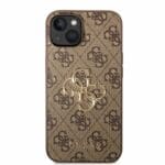 Guess PU 4G Metal Logo Brown iPhone 14 Tok