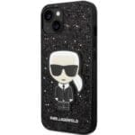 Karl Lagerfeld Glitter Flakes Ikonik Fekete iPhone 14 Plus Tok