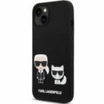 Karl Lagerfeld MagSafe Liquid Silicone Karl and Choupette Fekete iPhone 14 Tok