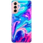 Abstract Kék Samsung S21 Tok