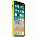 Apple Leather Spring Sárga iPhone X Tok