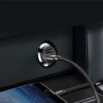 Baseus Grain Autó Töltő Mini Autó Töltő 2x USB 3.1A Black (CCALL-ML01)
