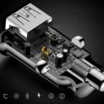 Baseus Grain Autó Töltő Mini Autó Töltő 2x USB 3.1A Black (CCALL-ML01)