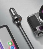 Baseus Autó Töltő 2x USB 4.8A 24W LCD Gray (CCBX-0G)