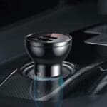 Baseus Autó Töltő 2x USB 4.8A 24W LCD Gray (CCBX-0G)