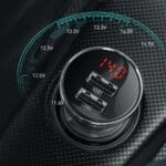 Baseus Autó Töltő 2x USB 4.8A 24W LCD Gray (CCBX-0G)