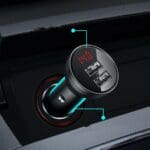 Baseus Autó Töltő 2x USB 4.8A 24W LCD Gray (CCBX-0G)