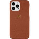 BHcase Leather Monogram Brown iPhone 14 Pro Tok