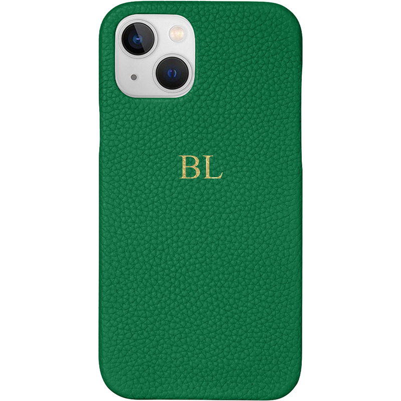 BHcase Leather Monogram Green iPhone 14 Tok