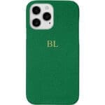 BHcase Leather Monogram Green iPhone 14 Pro Tok