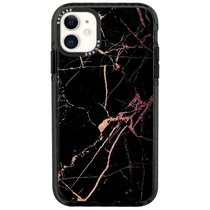 Fekete Rose Márvány iPhone 11 Tok