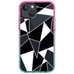 Fekete Fehér Geometric iPhone 14 Tok