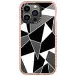 Black White Geometric Kryt iPhone 14 Pro Tok
