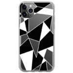 Fekete Fehér Geometric iPhone 11 Pro Tok