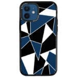 Fekete Fehér Geometric iPhone 12/12 Pro Tok