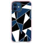 Fekete Fehér Geometric iPhone 12/12 Pro Tok