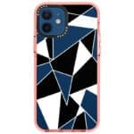 Fekete Fehér Geometric iPhone 12/12 Pro Tok