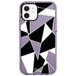 Fekete Fehér Geometric iPhone 12/12 Pro Tok