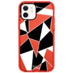 Fekete Fehér Geometric iPhone 12/12 Pro Tok