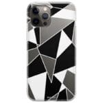 Fekete Fehér Geometric iPhone 12 Pro Max Tok