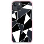 Fekete Fehér Geometric iPhone 13 Tok