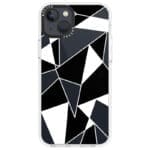 Fekete Fehér Geometric iPhone 13 Tok