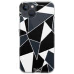 Fekete Fehér Geometric iPhone 13 Tok
