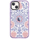 Kék Piros Ornaments iPhone 14 Tok