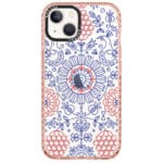Kék Piros Ornaments iPhone 14 Tok
