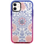 Kék Piros Ornaments iPhone 11 Tok