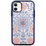Kék Piros Ornaments iPhone 11 Tok