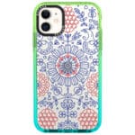 Kék Piros Ornaments iPhone 11 Tok