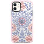 Kék Piros Ornaments iPhone 11 Tok