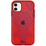 Kék Piros Ornaments iPhone 11 Tok