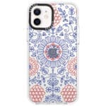 Kék Piros Ornaments iPhone 12/12 Pro Tok