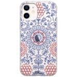 Kék Piros Ornaments iPhone 12 Mini Tok