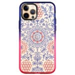 Kék Piros Ornaments iPhone 12 Pro Max Tok