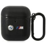 BMW BMA222PVTK Black Leather Curved Line AirPods 1/2 Tok