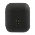 BMW BMA2SSLBK Black Geniune Leather Silver Logo AirPods 1/2 Tok