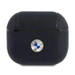 BMW BMA3SSLNA Navy Geniune Leather Silver Logo AirPods 3 Tok