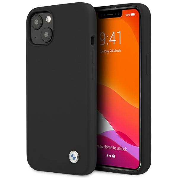 BMW BMHCP13MSILBK Black Silicone Signature iPhone 13 Tok