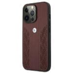 BMW BMHCP13XRSPPR Red Leather Curve Perforate iPhone 13 Pro Max Tok