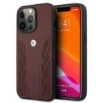 BMW BMHCP13XRSPPR Red Leather Curve Perforate iPhone 13 Pro Max Tok