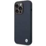 BMW BMHMP14LSILNA Navy Silicone Metal Logo MagSafe iPhone 14 Pro Tok