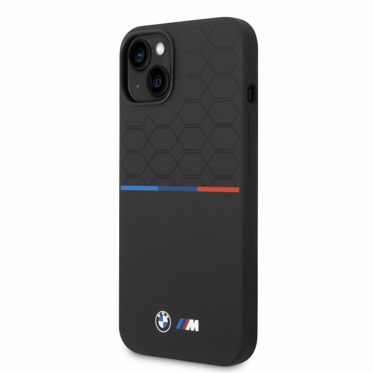 BMW M Liquid Silicone Tricolor iPhone 14 Tok Black