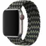 Braided Szíj Apple Watch SE/11/10/9/8/7/6/5/4/3 (42/41/40/38mm) Black Green