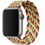 Braided Szíj Apple Watch SE/11/10/9/8/7/6/5/4/3 (42/41/40/38mm) Black Red Gold